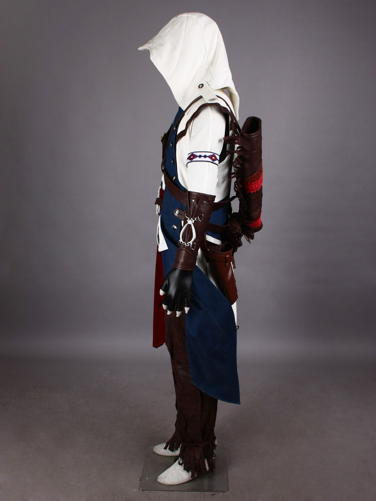 Assassins Creed Iii Connor White Assassin Uniform Cosplay Costume